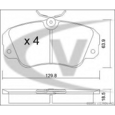 V40-0153 VEMO/VAICO Комплект тормозных колодок, дисковый тормоз
