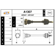 A1307 SNRA Приводной вал