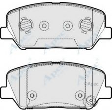 PAD1953 APEC Комплект тормозных колодок, дисковый тормоз