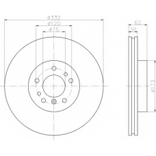 8DD 355 107-721 HELLA Тормозной диск