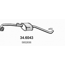 34.6043 ASSO Средний глушитель выхлопных газов