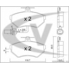 V10-8137 VEMO/VAICO Комплект тормозных колодок, дисковый тормоз