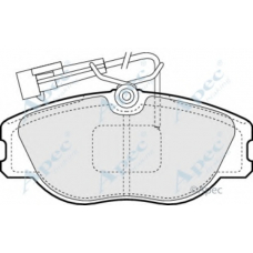 PAD826 APEC Комплект тормозных колодок, дисковый тормоз