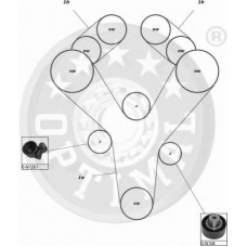 SK-1502 OPTIMAL Комплект ремня грм