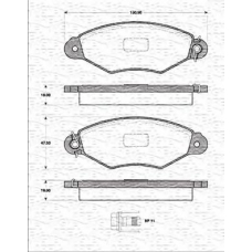 363702161203 MAGNETI MARELLI Комплект тормозных колодок, дисковый тормоз