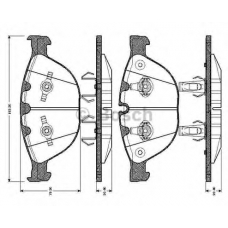 0 986 TB2 847 BOSCH Комплект тормозных колодок, дисковый тормоз