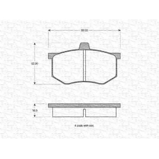 363702160926 MAGNETI MARELLI Комплект тормозных колодок, дисковый тормоз