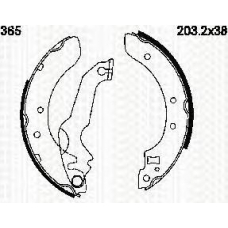 8100 16365 TRIDON Brake shoes