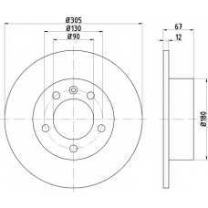 MDC1529 MINTEX Тормозной диск