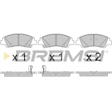 BP3606 BREMSI Комплект тормозных колодок, дисковый тормоз
