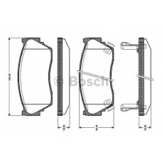 0 986 TB2 197 BOSCH Комплект тормозных колодок, дисковый тормоз