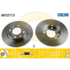 6410211 GIRLING Комплект тормозов, дисковый тормозной механизм