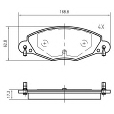 K428100 Vema Комплект тормозных колодок, дисковый тормоз