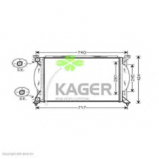 31-0036 KAGER Радиатор, охлаждение двигателя