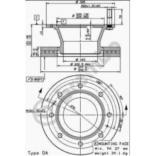 09.7929.80 BREMBO Тормозной диск