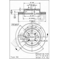 BS 8241 BRECO Тормозной диск