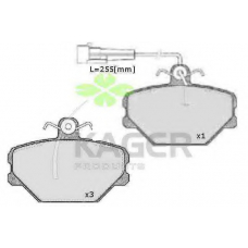 35-0012 KAGER Комплект тормозных колодок, дисковый тормоз