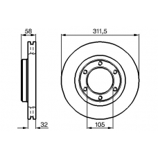 0 986 478 580 BOSCH Тормозной диск