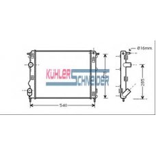 0918201 KUHLER SCHNEIDER Радиатор, охлаждение двигател