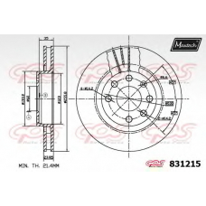 831215.6980 MAXTECH Тормозной диск