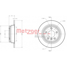 6110322 METZGER Тормозной диск