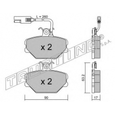 061.1 TRUSTING Комплект тормозных колодок, дисковый тормоз
