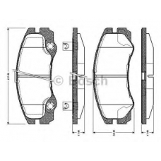 0 986 TB2 236 BOSCH Комплект тормозных колодок, дисковый тормоз