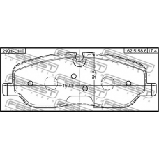 2901-DIIIF FEBEST Комплект тормозных колодок, дисковый тормоз