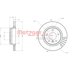 6110182 METZGER Тормозной диск