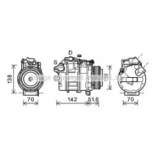 BWK427 Prasco Компрессор, кондиционер