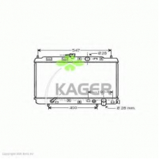 31-1279 KAGER Радиатор, охлаждение двигателя