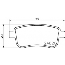 N-455 COBREQ Комплект тормозных колодок, дисковый тормоз