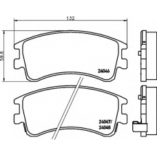 8DB 355 011-141 HELLA Комплект тормозных колодок, дисковый тормоз