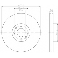 8DD 355 106-531 HELLA PAGID Тормозной диск