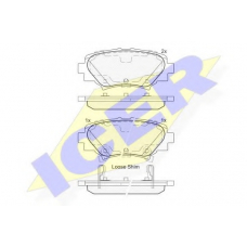 182169 ICER Комплект тормозных колодок, дисковый тормоз