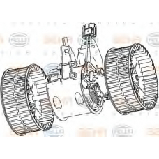 8EW 351 040-651 HELLA Вентилятор салона