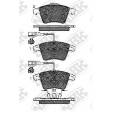 PN0353W NiBK Комплект тормозных колодок, дисковый тормоз