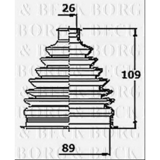 BCB6150 BORG & BECK Пыльник, приводной вал