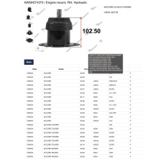 AWSHO1073 Tenacity Подушка двигателя