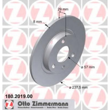 180.2019.00 ZIMMERMANN Тормозной диск