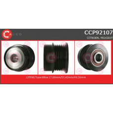 CCP92107 CASCO Ременный шкив, генератор