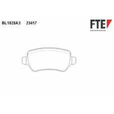 BL1828A3 FTE Комплект тормозных колодок, дисковый тормоз