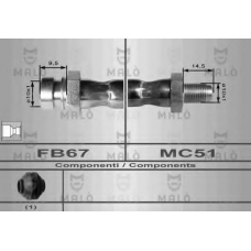 80149 Malo Тормозной шланг