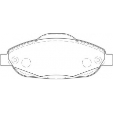 FD7325A NECTO Комплект тормозных колодок, дисковый тормоз