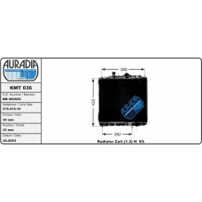 KMT 036 AURADIA Радиатор colt/lancer  92-  1.3/1.3i 12v/1.5i   мкпп (mitsubishi =521708-2)