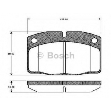 0 986 TB2 495 BOSCH Комплект тормозных колодок, дисковый тормоз