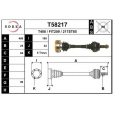 T58217 EAI Приводной вал