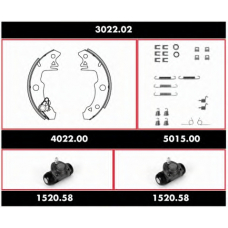 3022.02 REMSA Комплект тормозов, барабанный тормозной механизм