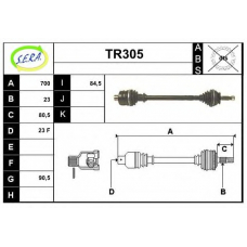 TR305 SERA Приводной вал