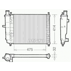 DRM09028 DENSO Радиатор, охлаждение двигателя